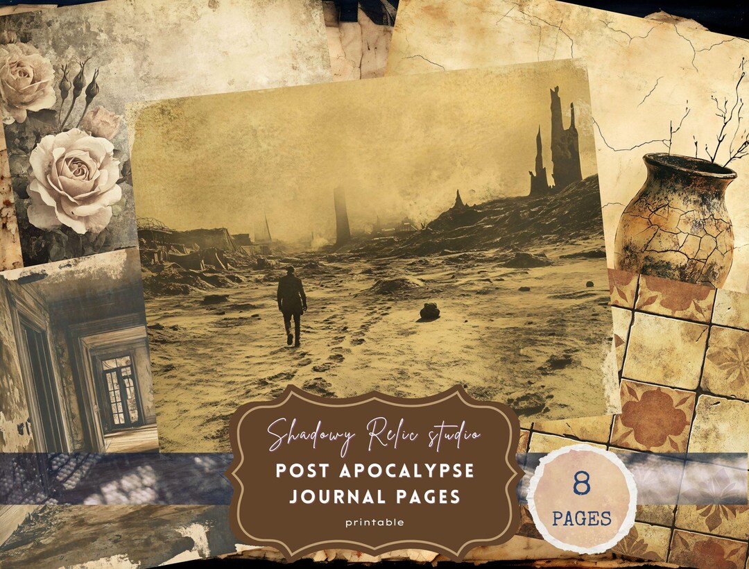 Post Apocalyptic Junk Journal Kit, Gothic Survival Ephemera, Apocalypse ...