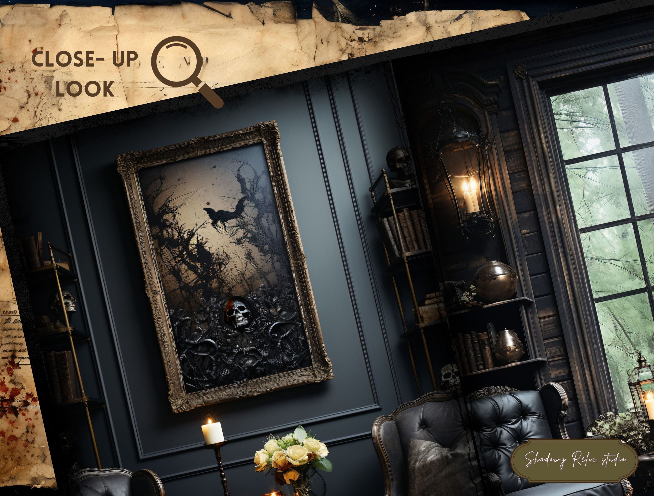 Gothic Living Room Junk Journal Pages Gothic Junk Journal Pages Collage ...