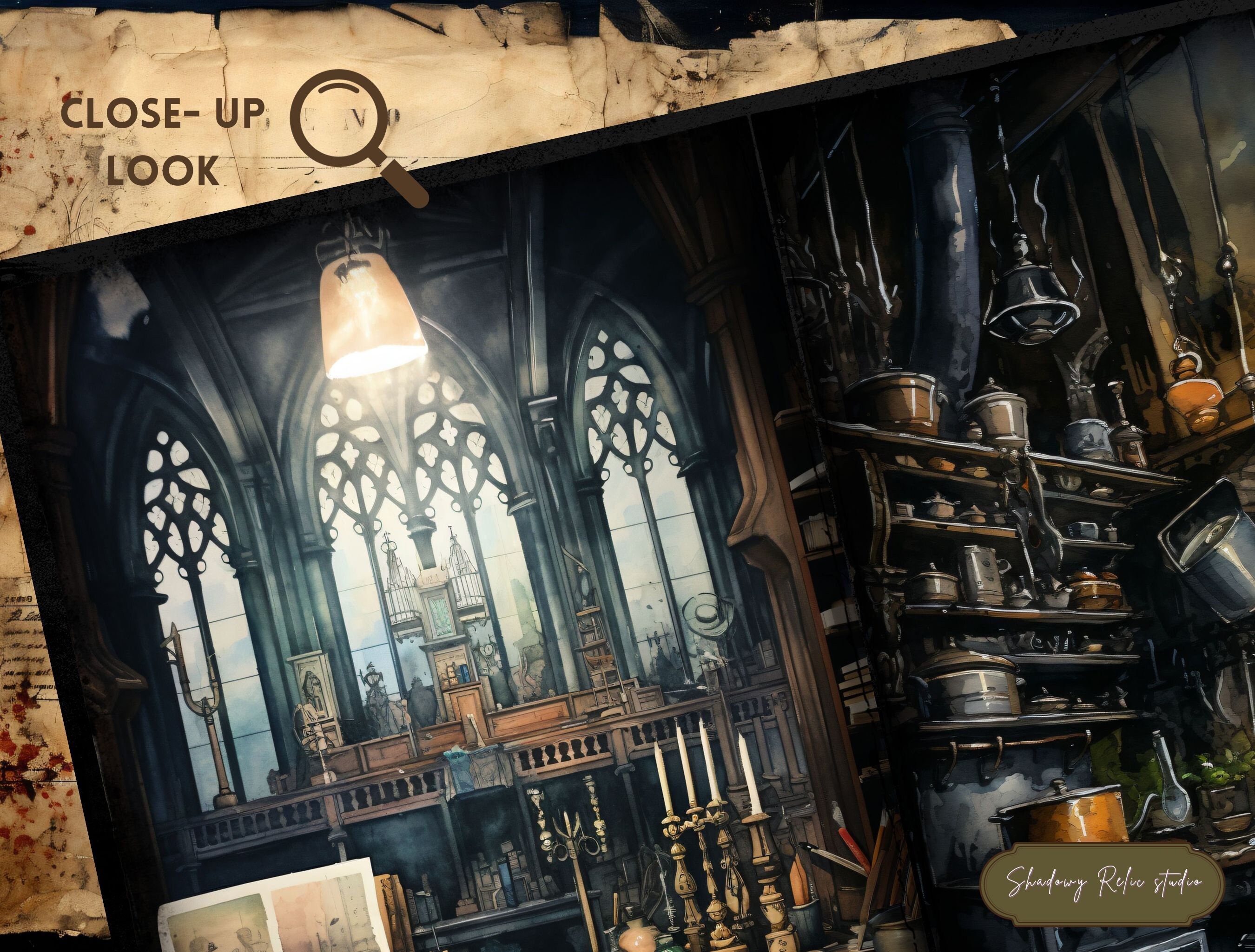 Gothic Palace Junk Journal Printable Mystical Palace Junk Journal Pages ...