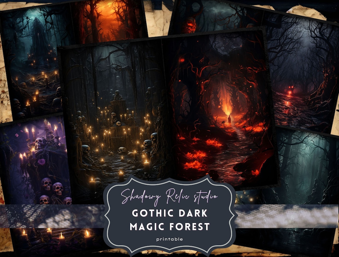 Dark Forest Junk Journal Printable Gothic Dark Magical Forest Junk ...