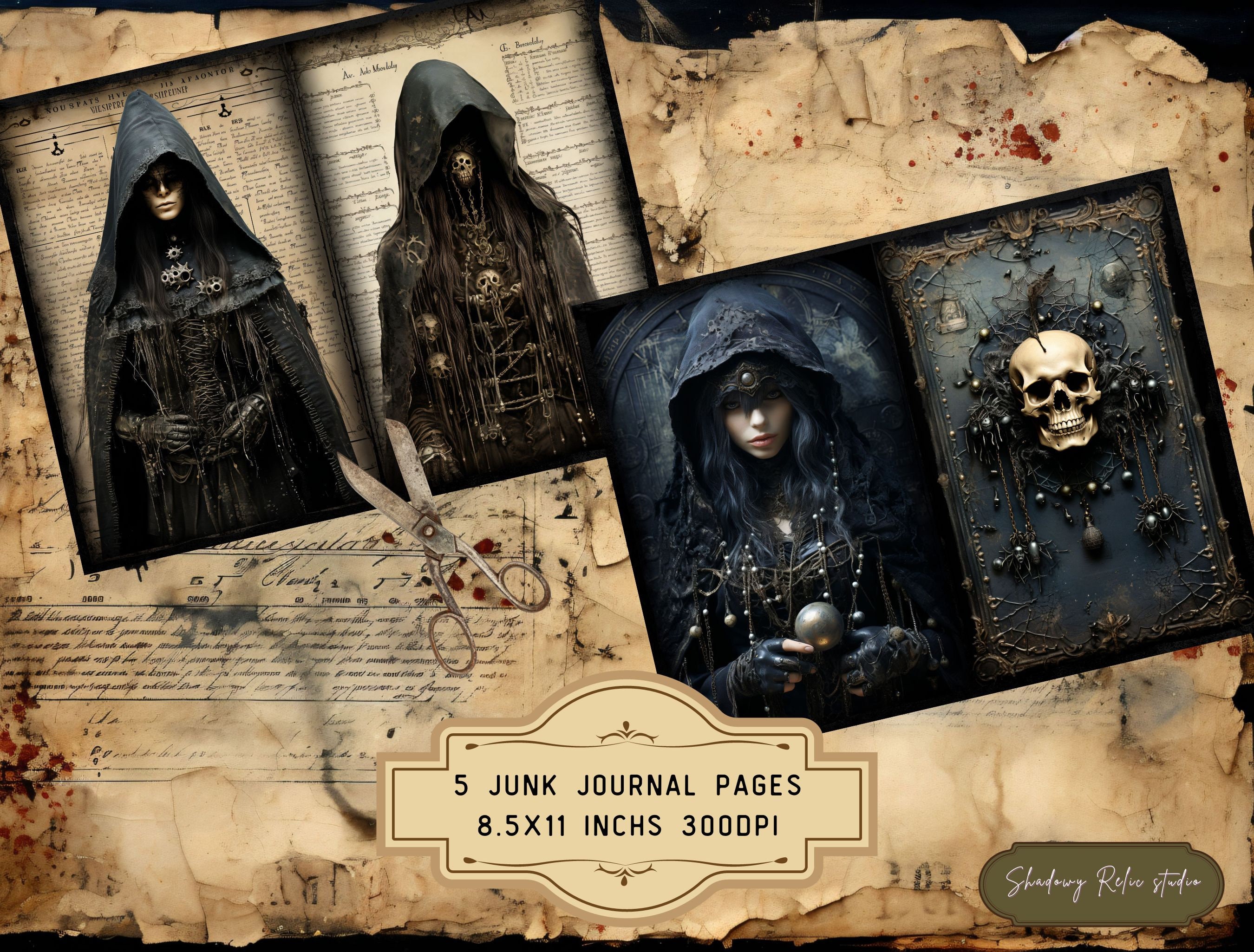 Fortune Teller Junk Journal Kit Tarot and Crystal Ball Junk Journal ...