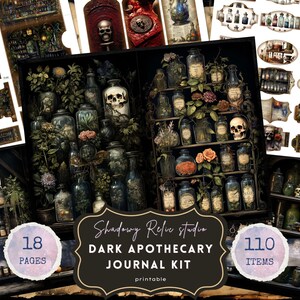 Dark Apothecary BUNDLE Junk Journal Pages Gothic Collage Sheets ...