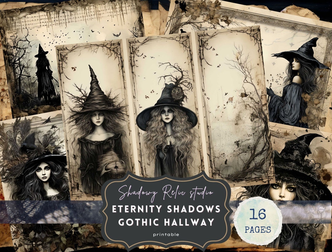 Gothic Witch Junk Journal Pages Printable Forest Witch Junk Journal ...