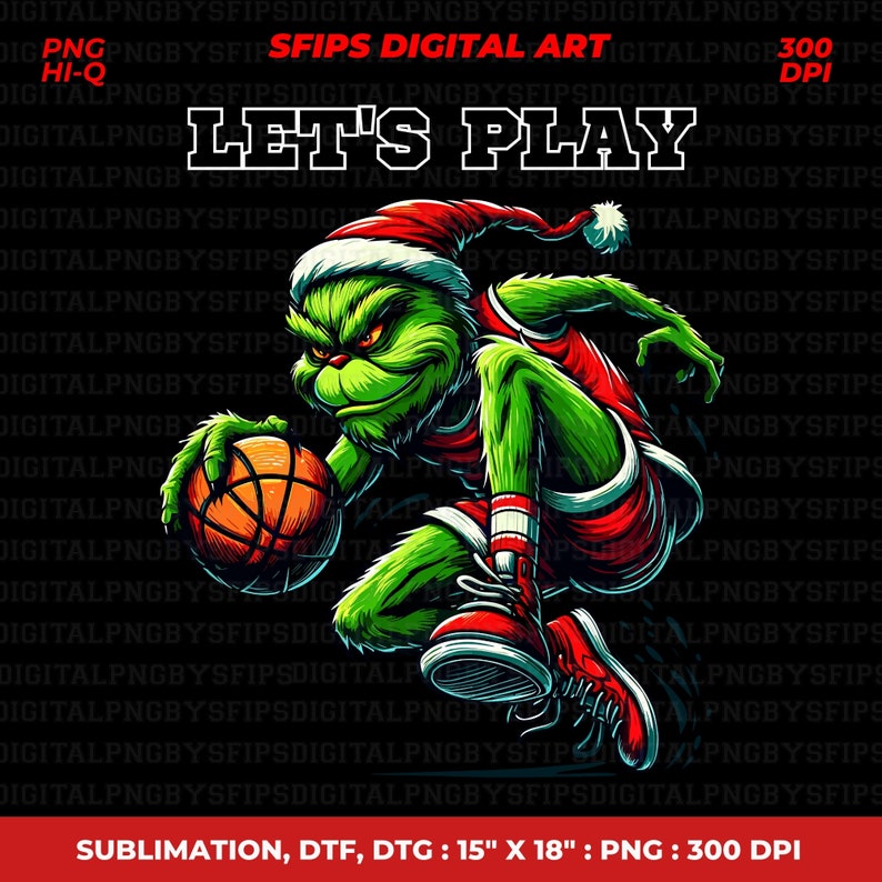 Grinch Basketball Png, Christmas Basketball Tshirt Design, Christmas