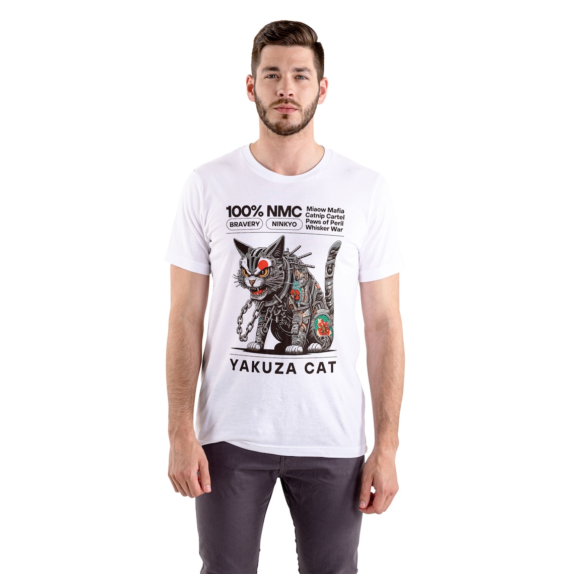 Yakuza Cat PNG, Yakuza Cat Tshirt Design, Miaow Mafia, Digital File PNG