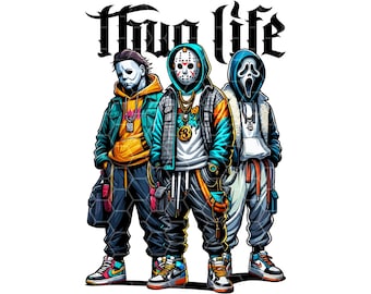 Gangster Killer PNG, Urban Trap Designs, Hiphop Tshirt Designs, Horror Fan Art, Thug Life Png, Sublimation, Instant Digital Download