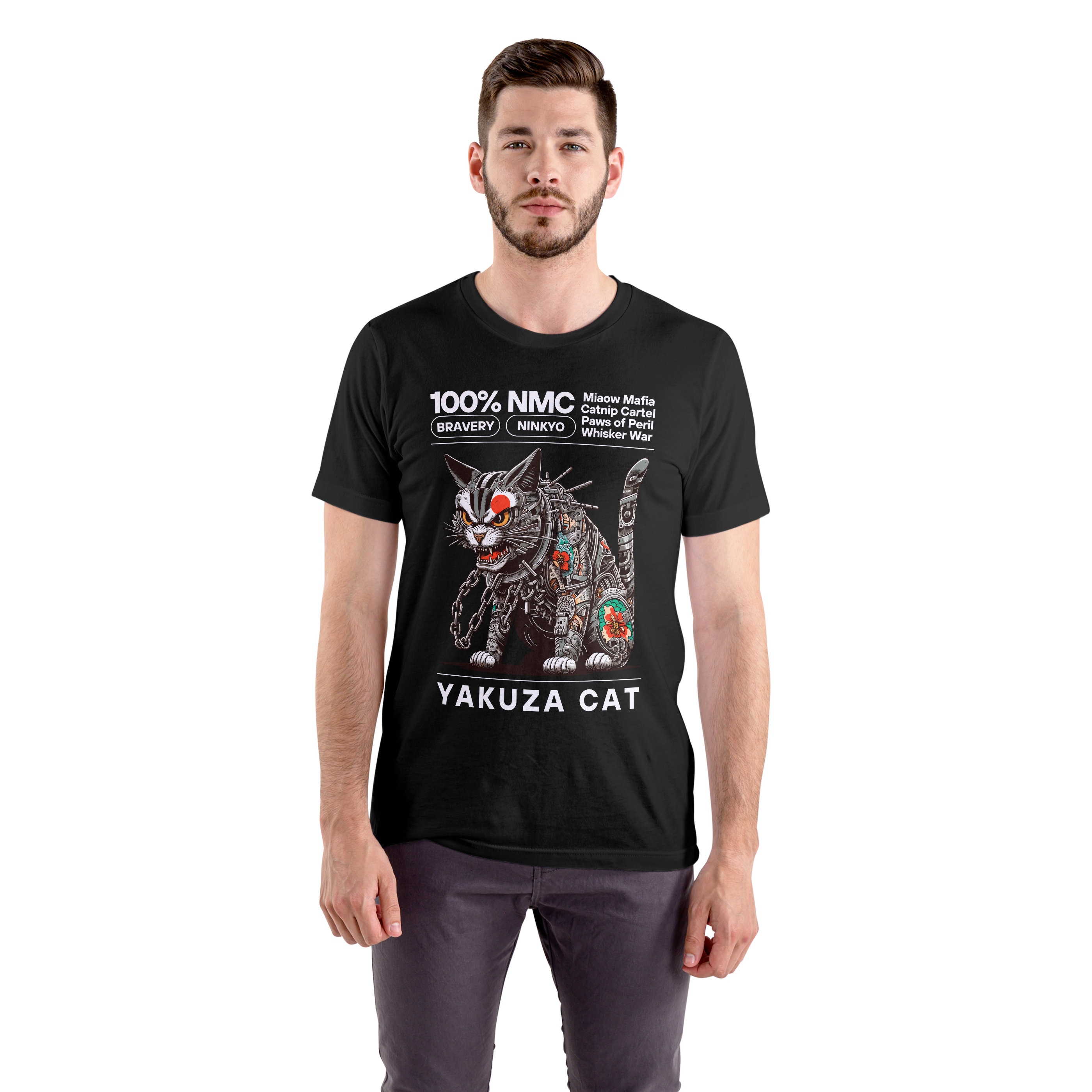 Yakuza Cat PNG, Yakuza Cat Tshirt Design, Miaow Mafia, Digital File PNG