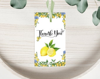 Limoncello Favor Tags: Italian Lemon Wedding, Bridal Shower (PDF)