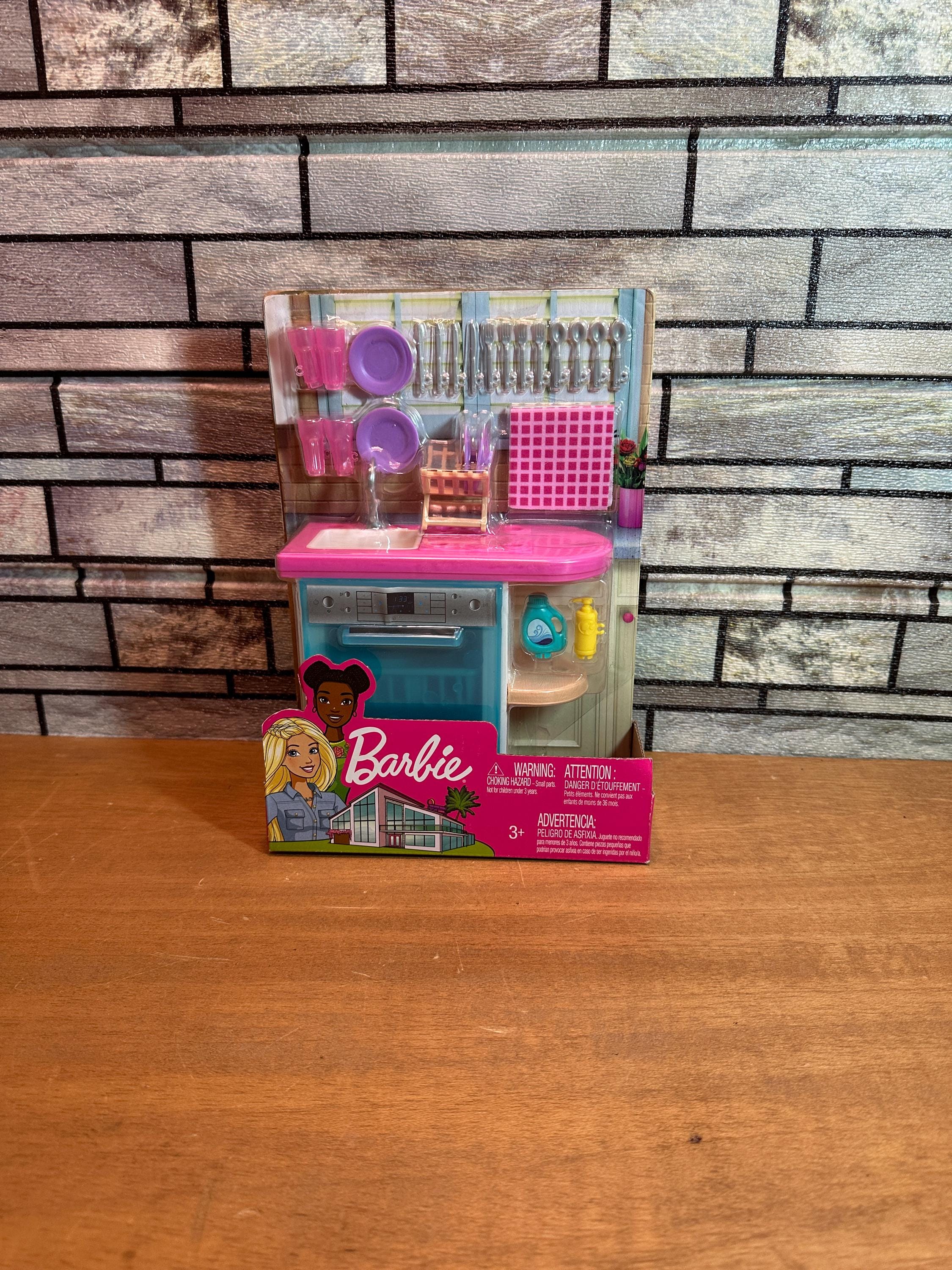 Barbie Estate Indoor Furniture Kitchen Dishwasher Dishes Play Toy Kit Free Shp Etsy