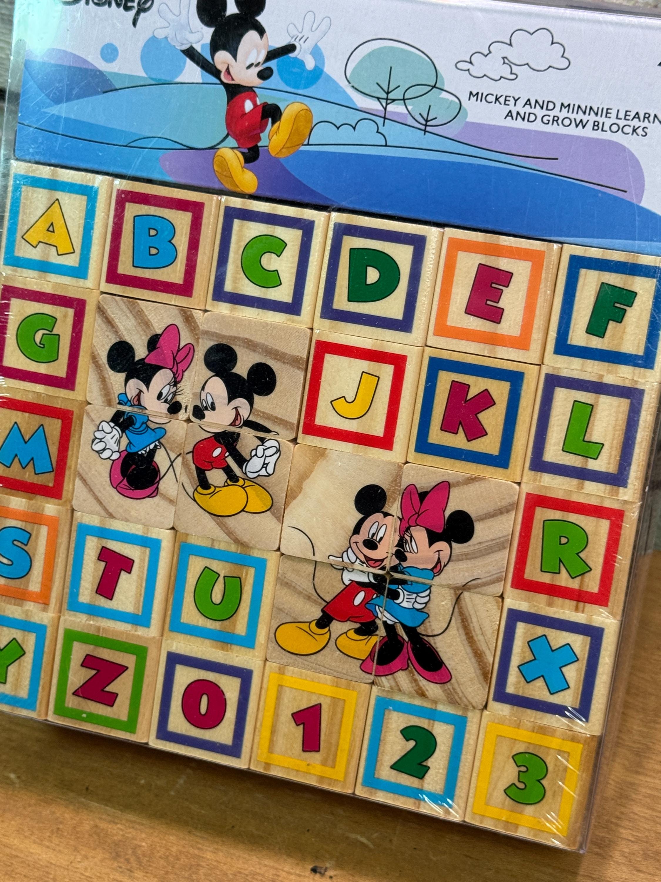 Disney Mickey & Minnie Learning and Grow Wood Blocks 40 Pieces