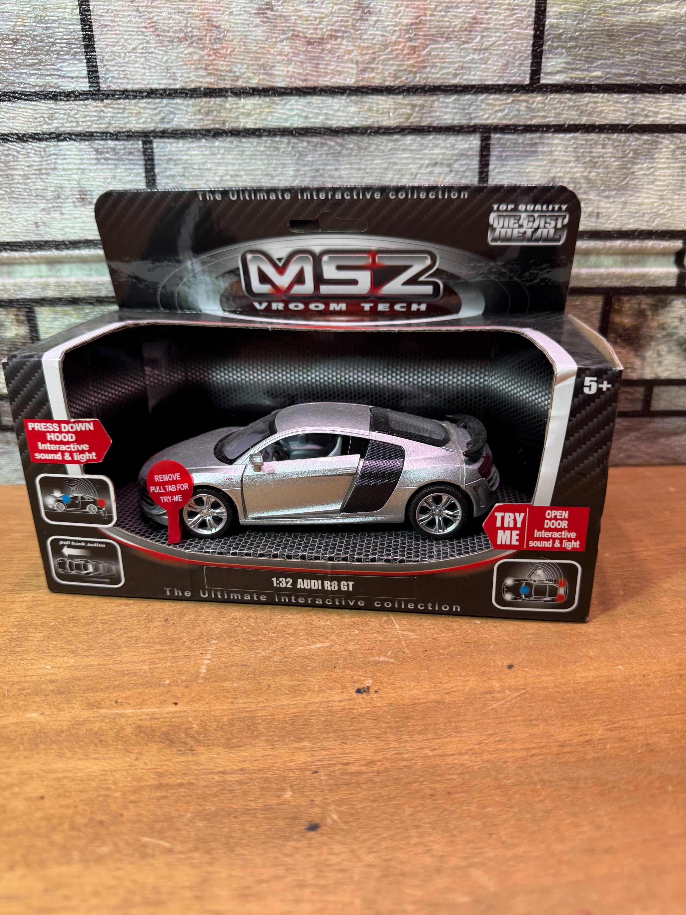 MSZ Vroom Tech Audi R8 GT 1:32 Die-cast Model, Lights and Sound