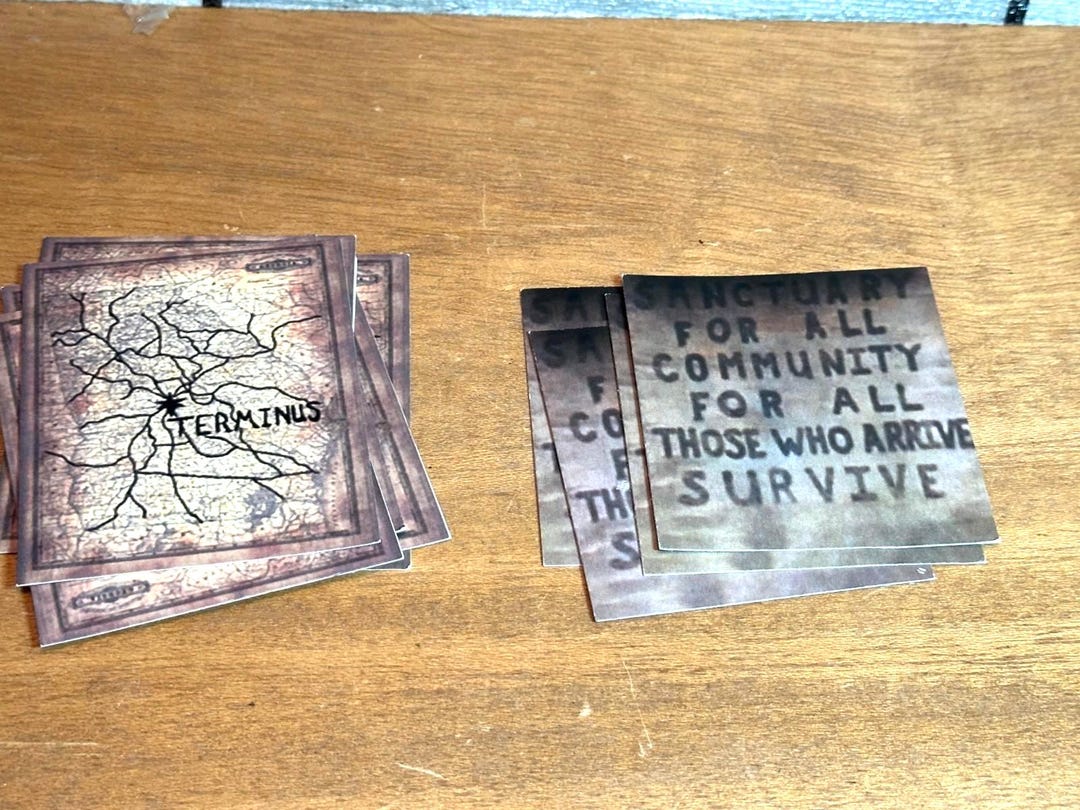Terminds Sign Walking Dead Mini Terminus Sign W Map 2