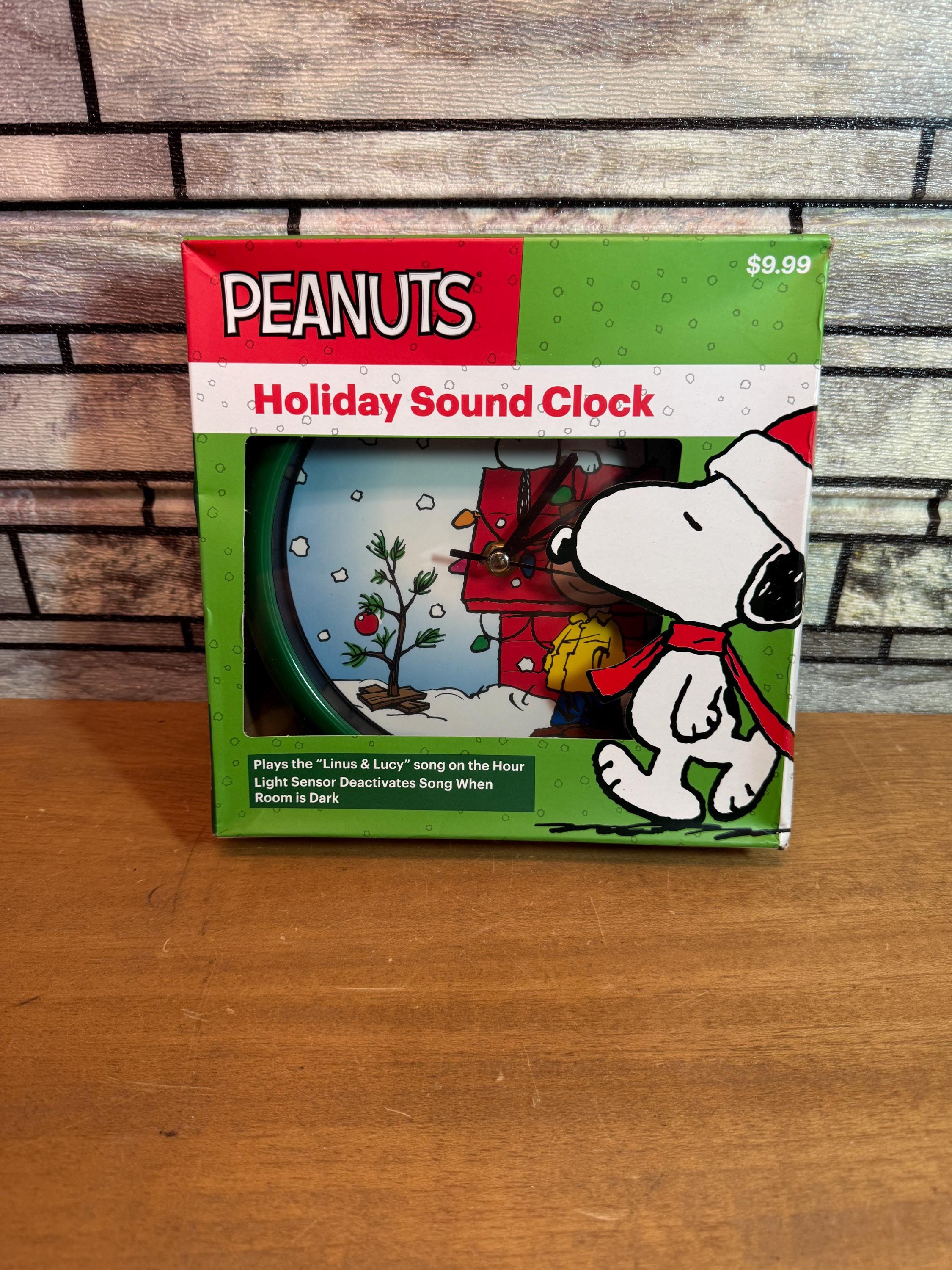PEANUTS, Snoopy Holiday Sound Wall Hanging Clock, We Ship Daily Insured USPS