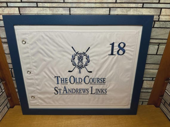 St Andrews セントアンドリュース18番ホールゴルフプリント：スウィルカンブリッジ 額入りアートポスター　写真 セントアンドリュース 絵画