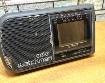 Sony Color Watchman LCD Color TV, Radio Receptor Estéreo FDL-380, QuikShip Gratis