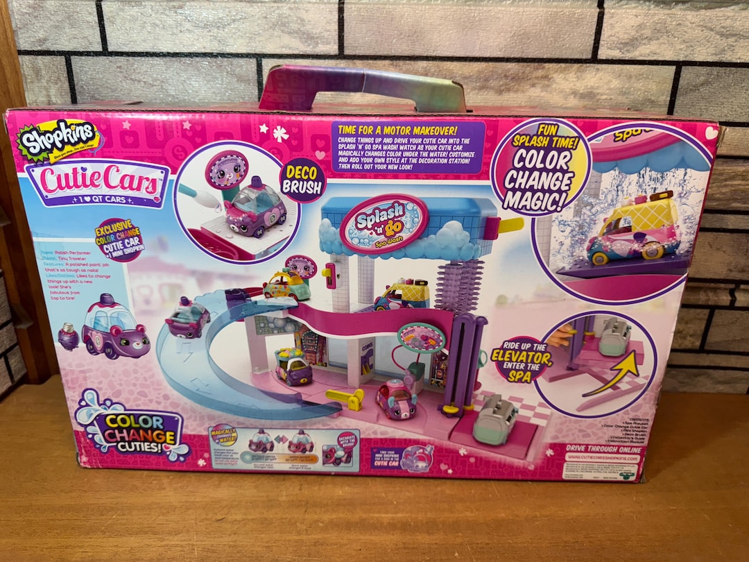 Shopkins Cutie Cars Splash n Go Spa Car Wash Toy
