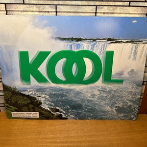 Kool Cigarettes Metal Marketing Sign W Niagara Waterfall 18