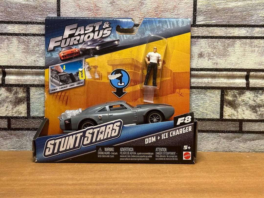Fast and Furious Stunt Stars Dom + Ice Charger Mattel