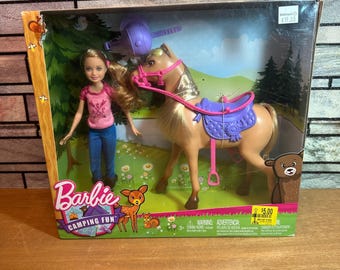 Barbie Camping Fun Pony & Stacie Doll Horse Play Set, DYX18, Free Daily QuikShip