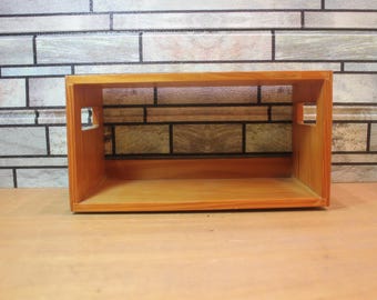 Vintage Wooded 20 CD Storage Rack Holder Organizer Desktop