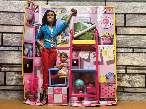Barbie You Can Be Anything Brunette Teacher W Stacie Student Dolls