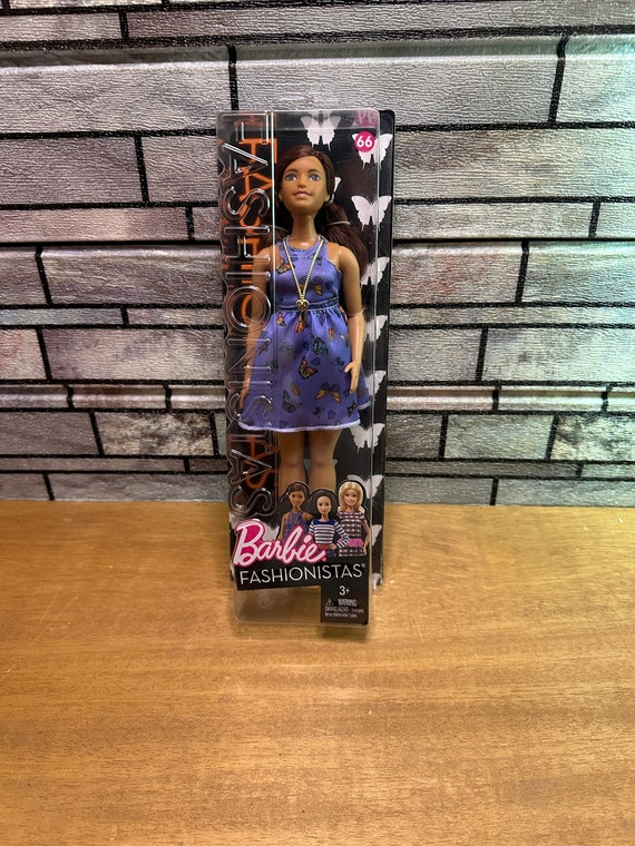 Barbie Fashionistas #66 Curvy Brunette Doll W Butterfly One Piece Outfit -  Etsy