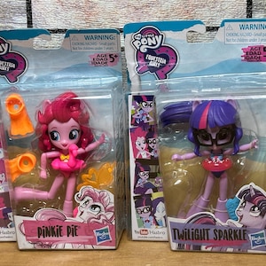 My Little Pony Equestria Girls Minis Beach 2x LOT Pinkie Pie Twilight Sparkle, We Ship Daily