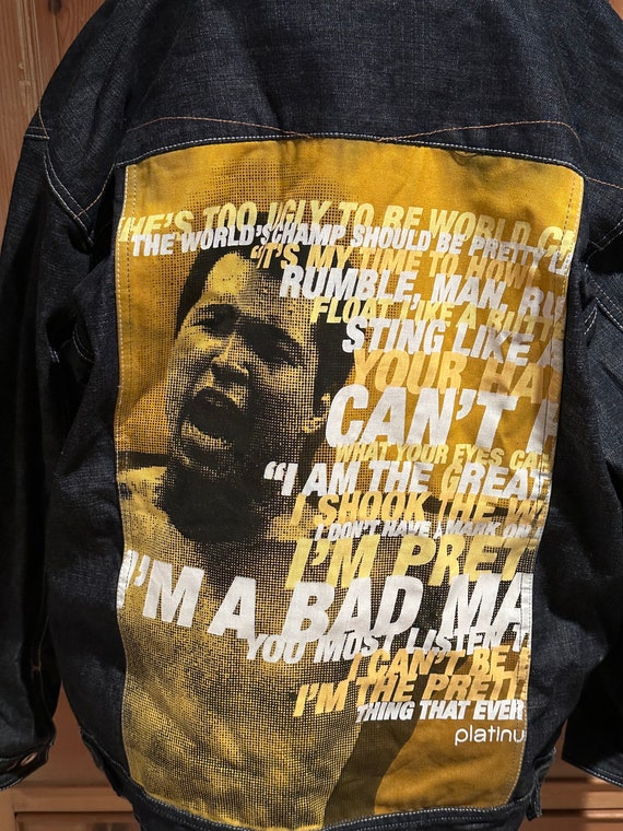 Muhammad Ali Fubu Platinum Denim Jean Jacket Men'… - image 3