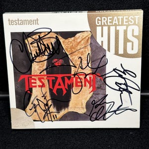Testament &quot;Greatest Hits&quot;, Autographed by Band Members, Houston Event, Audio CD, Excellent, Free Daily QuikShip