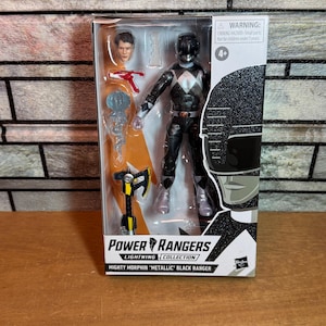 Power Rangers Lightning Collection, &quot;Metallic&quot; Black Ranger, We Ship Daily USPS Insured