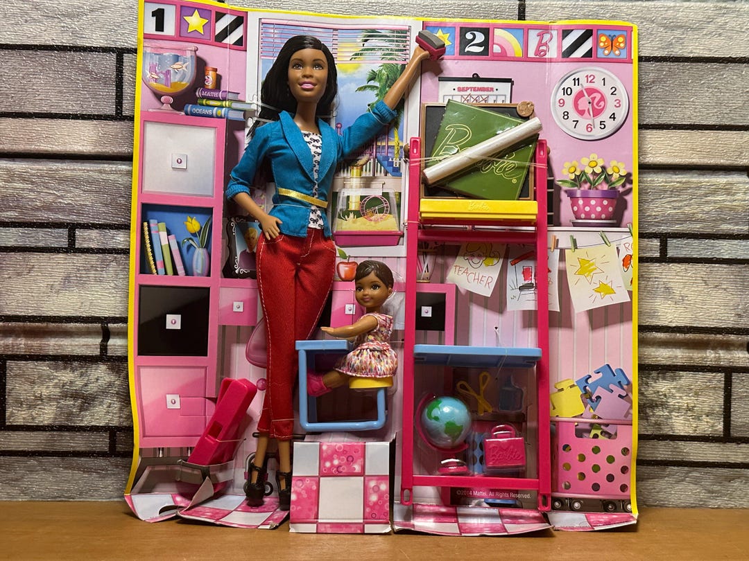 Barbie You Can Be Anything Brunette Teacher W Stacie Student Dolls