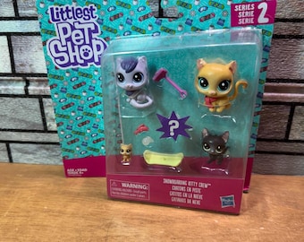 Littlest Pet Shop LPS Winter Snowboarding Kitty Crew - SEALED!
