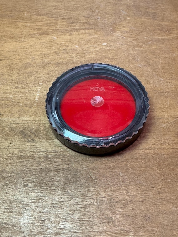 Vintage Hoya 55mm Red Filter (R25A) for SLR Camera (hard Plastic