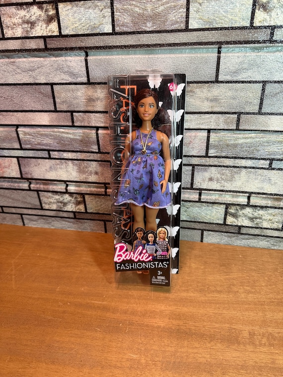 Barbie Fashionistas Doll 66 Bruna Formosa Ispanica Farfalle QuikShip Etsy Italia
