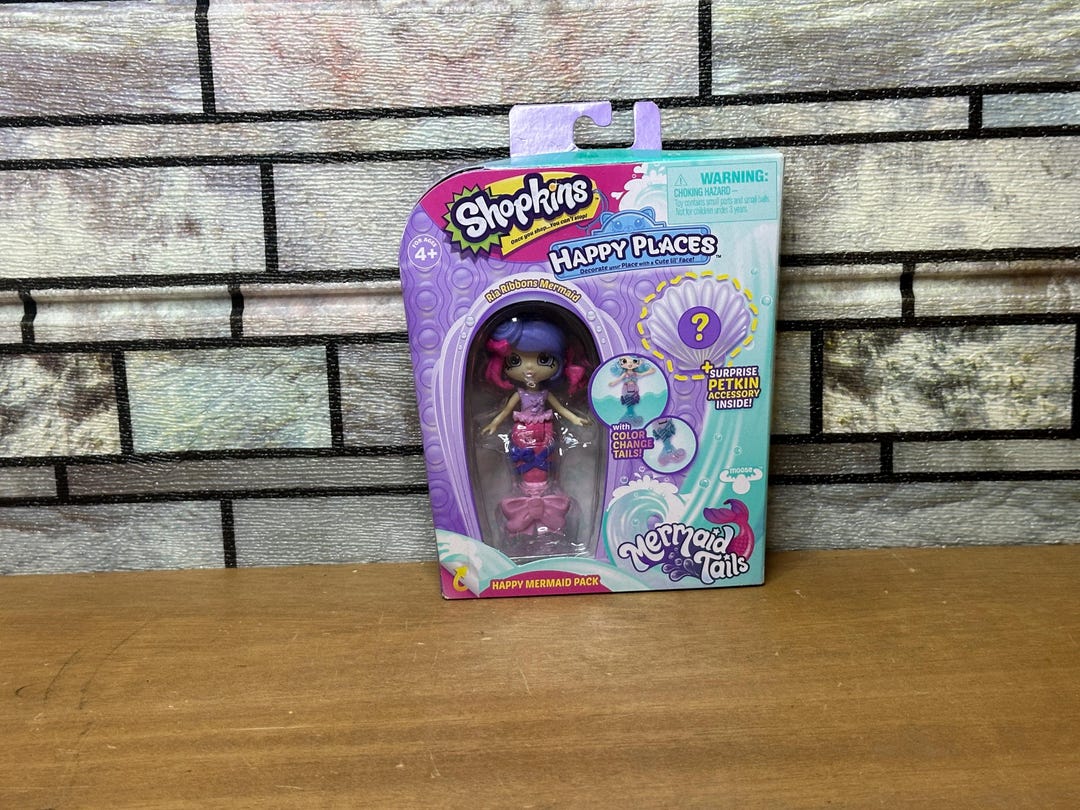 Shopkins Happy Places Ria Ribbons Mermaid With Surprise Petkin