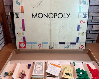 Vintage 1946 Monopoly Game by Parker Brothers, Complete, Free Same Day QuikShip