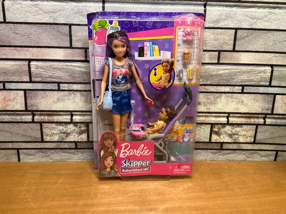 Barbie skippers babysitter stroller playset with doll sales