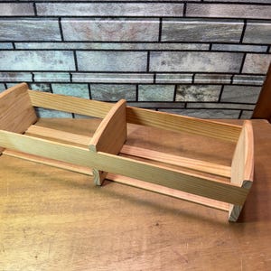 Large Vintage Pine Wood CD DVD Holder, Media Storage, Free Daily Insured Shipping
