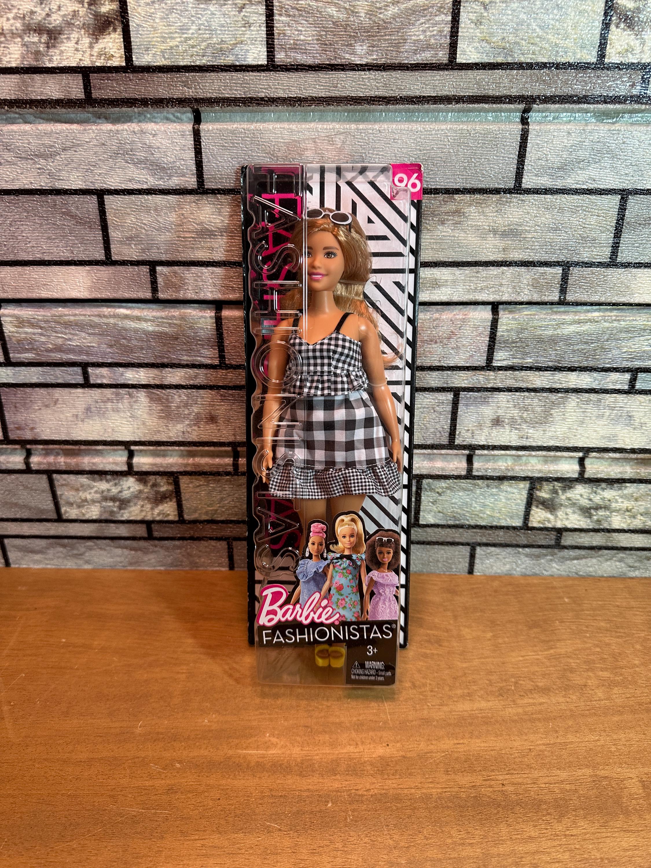 Barbie Fashionistas Doll #96 Black & White Curvy Checkered