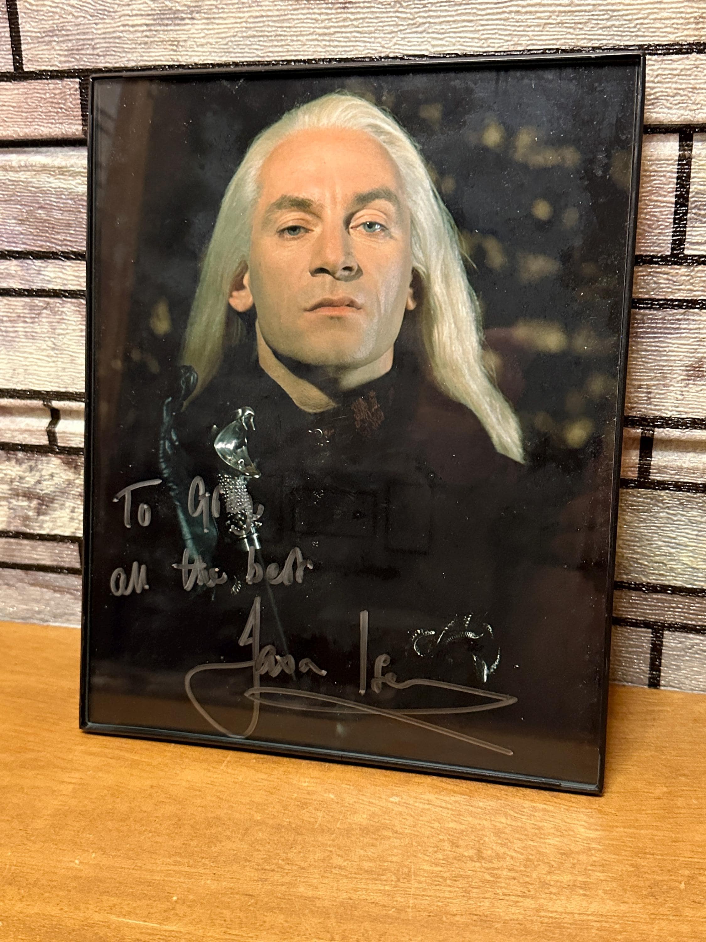 ジェイソン・アイザックスの直筆サイン入りハリー・ポッター秘密の部屋