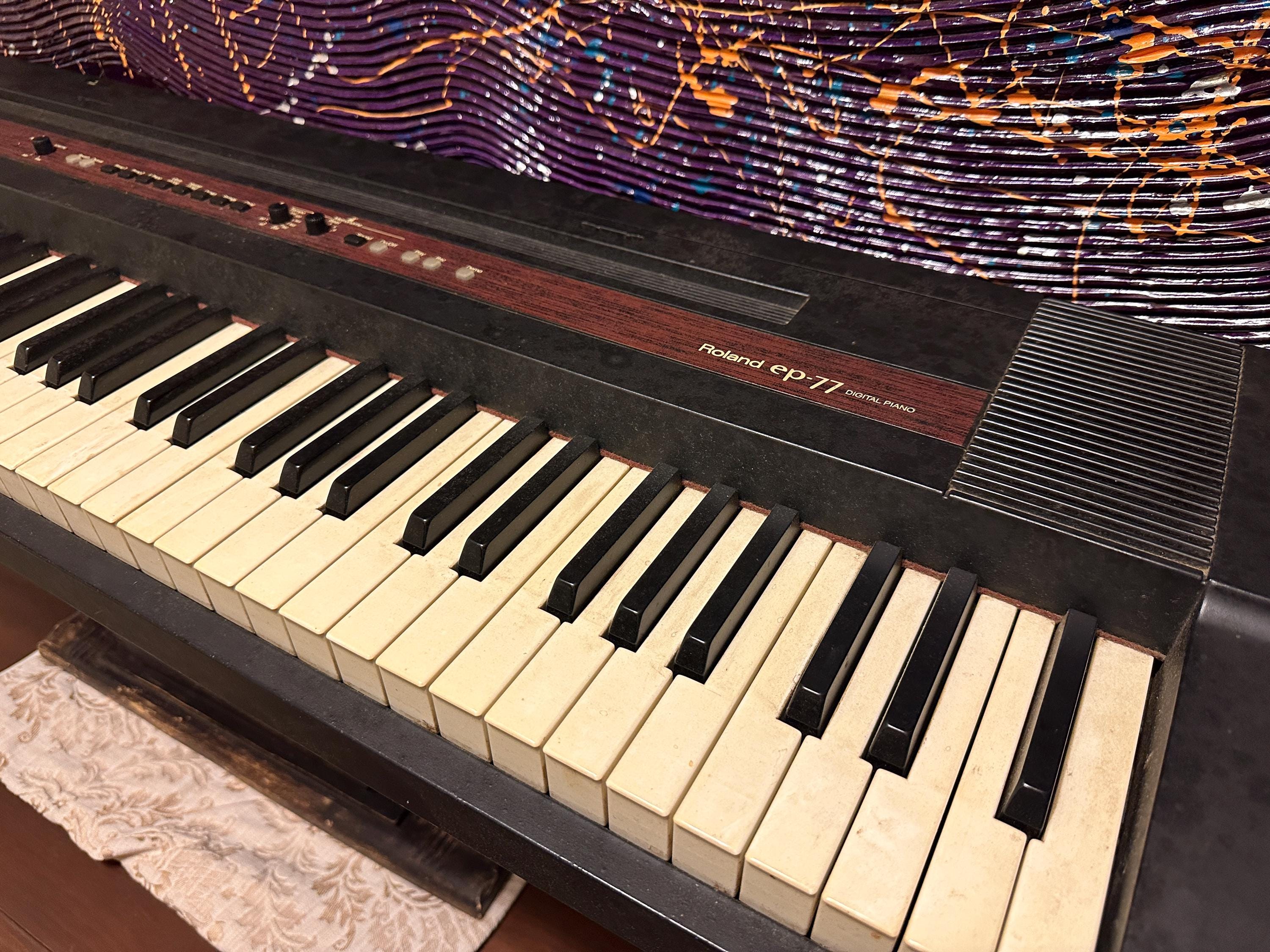 Roland ep-77 デジタルピアノ 76鍵キーボード 電源ケーブル付き、毎日