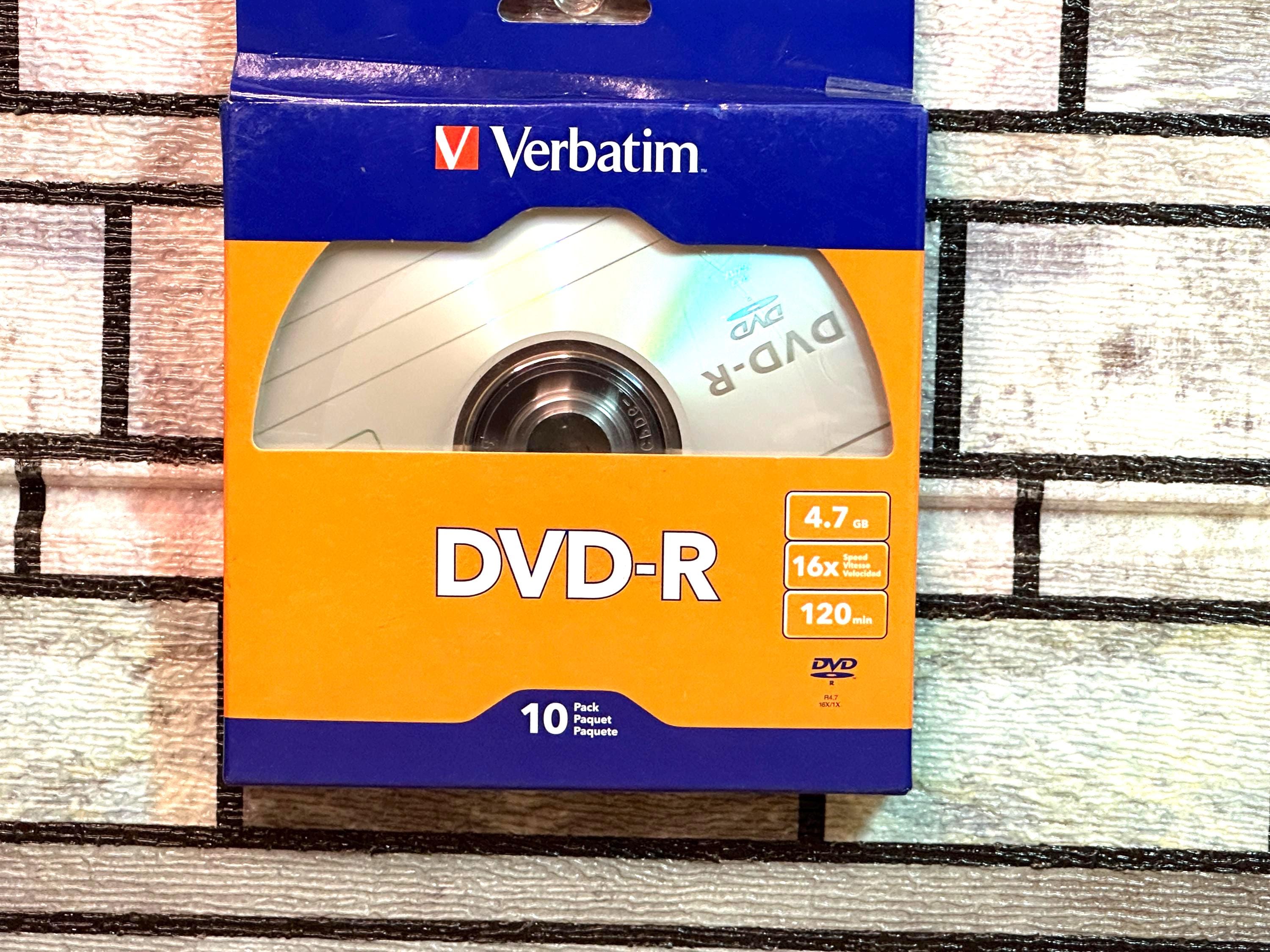 Verbatim DVD-R ブランクディスク: 4.7GB、16倍速、120分 (10枚パック 