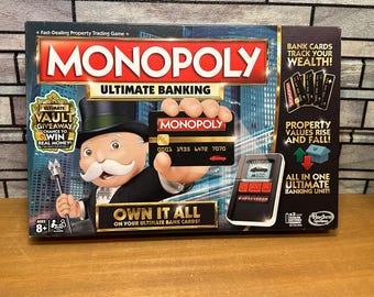 Jogo de tabuleiro bancário Hasbro Monopoly Ultimate, completo e testado, QuikShip grátis