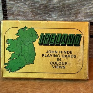 Stare irlandzkie karty do gry Johna Hinde&#39;a: 54 kolorowe widoki