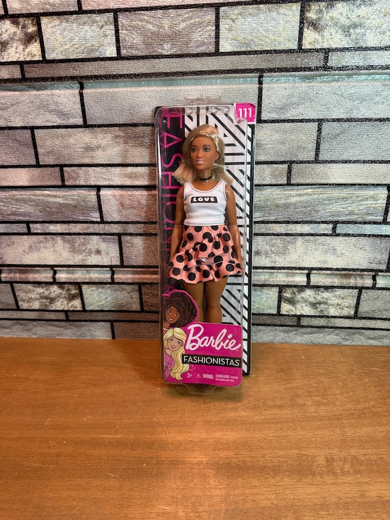 Barbie Fashionistas #111 Curvy Blonde Doll W Polka Dot Dress & "love"  T-shirt! - Etsy
