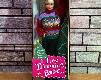 Tree Trimming Barbie 22967, 1998 Christmas