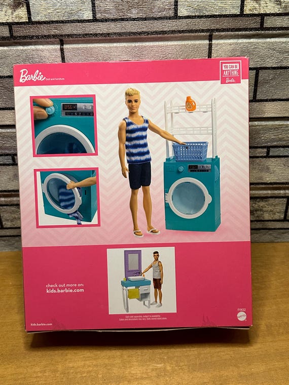 Mattel Barbie Ken Laundry Room Clothes Washer Dryer Playset FYK52 Quikship Etsy