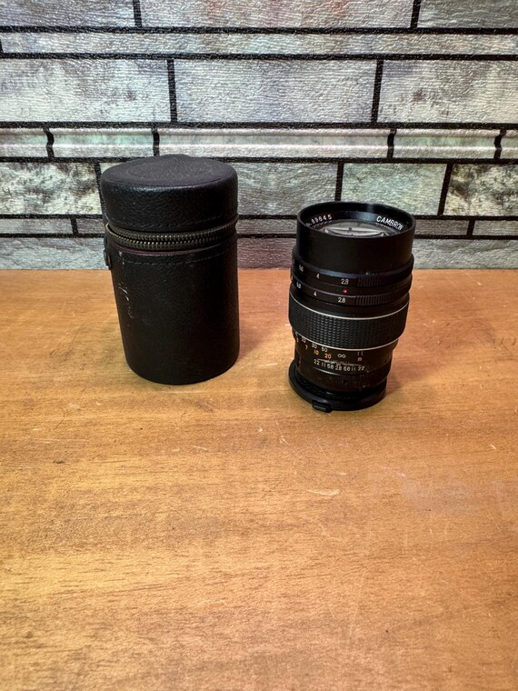Vintage Cambron 1:2.8 F=135mm Camera Lens W/caps & Case, Olympus
