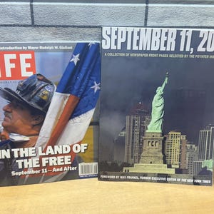 9/11 Book and Magazine Lot, September 11, 2001,  Includes LIFE Magazine & Collection of Newspaper Front Pages, Poynter Institute, Free Ship