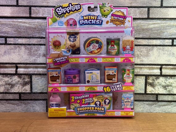 Shopkins Collector Edition Mini Packs!, Shopper Pack, 16 Items, We